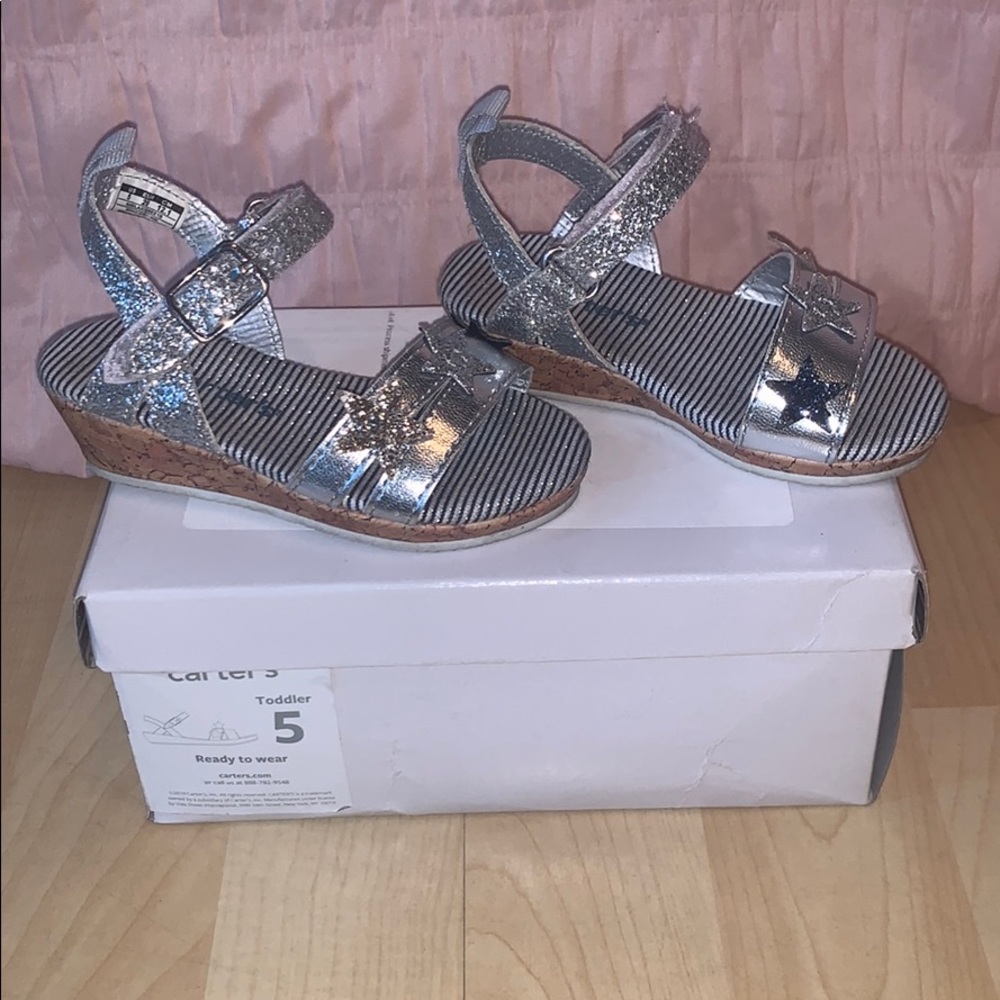 Silver Toddler Wedges - Picture 3 of 3
